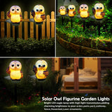 Waterproof Garden Resin Owl Lights 4pack