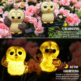 Waterproof Garden Resin Owl Lights 4pack