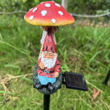 Garden Lamp Mushroom Solar Lights | Lawn Mushroom Santa Claus