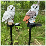 Waterproof Garden Resin Owl Lights 2pack(Owl White+Owl Grey)