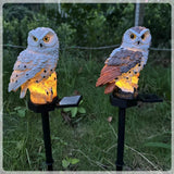 Waterproof Garden Resin Owl Lights 2pack(Owl White+Owl Grey)