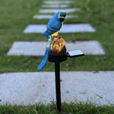 Garden parrot Decor Waterproof Solar Lights Outdoor Stakes,blue