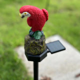 Garden parrot Decor Waterproof Solar Lights Outdoor Stakes,red