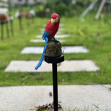 Garden parrot Decor Waterproof Solar Lights Outdoor Stakes,red