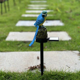 Garden parrot Decor Waterproof Solar Lights Outdoor Stakes,blue