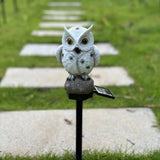 Owl solar garden pile light 2 pack