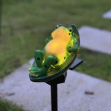 Frog Solar Garden Lights | Decorative Frog Figurine Stake Lights