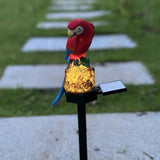 Garden parrot Decor Waterproof Solar Lights Outdoor Stakes,red