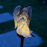 Solar Angel Statue Decoration,Solar Powered Garden Stake Lights, Angel Garden Light IP55 Waterproof Outdoor Decor for Yard Walkway Patio