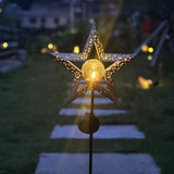 Star shaped solar lamp Garden Solar Stake Lights Outdoor