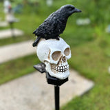 Halloween Crow skull lamp