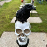 Halloween Crow skull lamp