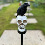 Halloween Crow skull lamp