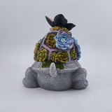 Turtle Solar Garden Outdoor Statues with Succulent 7 LED Lights