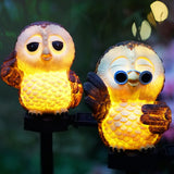 Waterproof Garden Resin Owl Lights 4pack