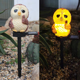 Waterproof Garden Resin Owl Lights 4pack