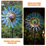 4.4 inch wind rotator solar glass ball light