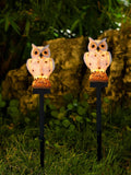 Owl solar garden pile light 2 pack