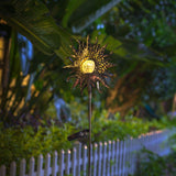 Sun Solar Lights Garden Outdoor,Crackle Glass Stake Lights