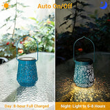 Solar Lanterns Outdoor Garden Decor -  4 colors Solar Lights (4 Pack )